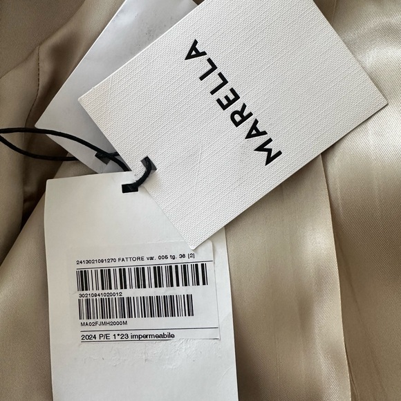 NWT MARELLA Light Beige Trench Coat with Button Front - Picture 4 of 10